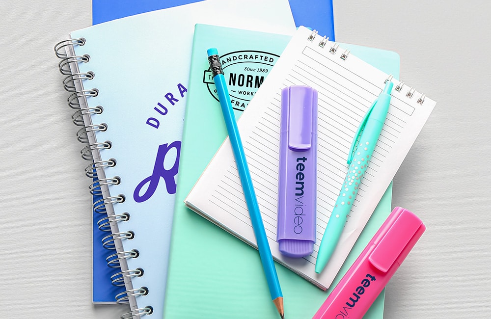 Branded notebooks and writing tools — promotional products by EGC